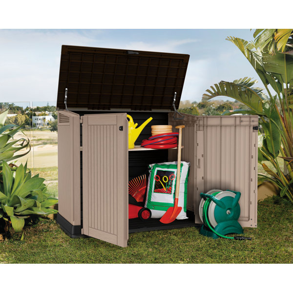 Keter 4 ft. W x 2 ft. D 30Cu Ft Durable Resin Horizontal Shed All